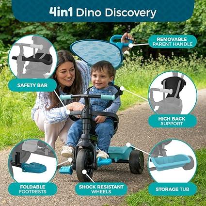 Zoomee 4 In 1 Trike Dino Discovery -  - Fagan Toys