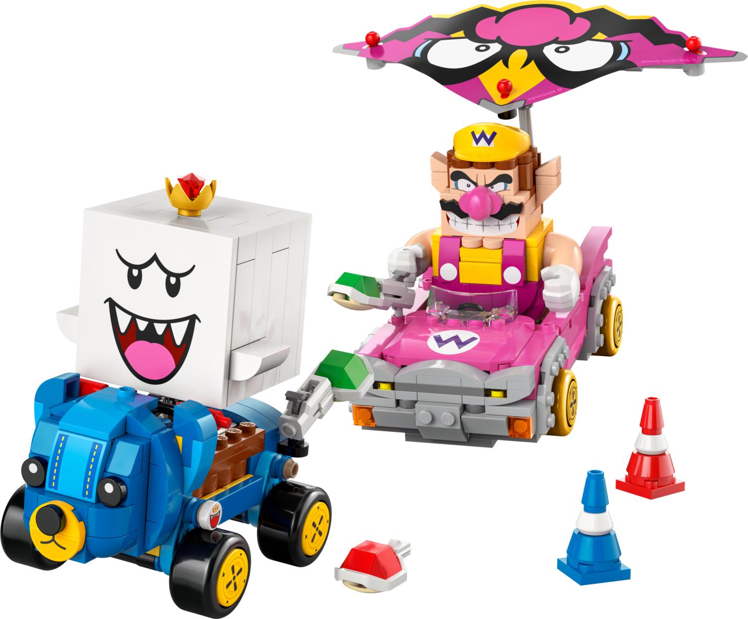 LEGO Super Mario: Mario Kart \u2013 Wario & King Boo Figures and 2 Karts 72038