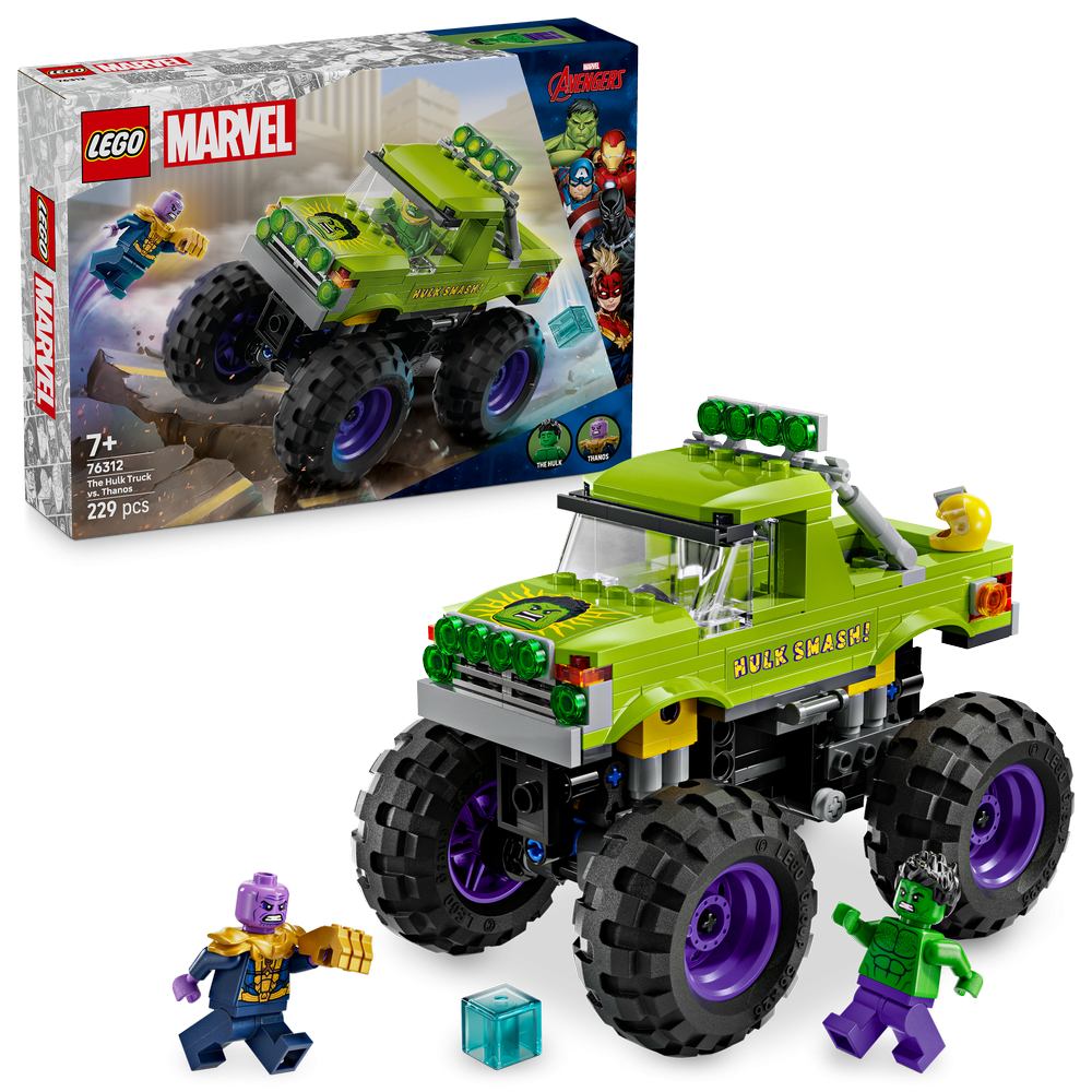 LEGO Marvel The Hulk Truck vs. Thanos Super Hero Building Toy Vehicle 76312 - Lego - Fagan Toys