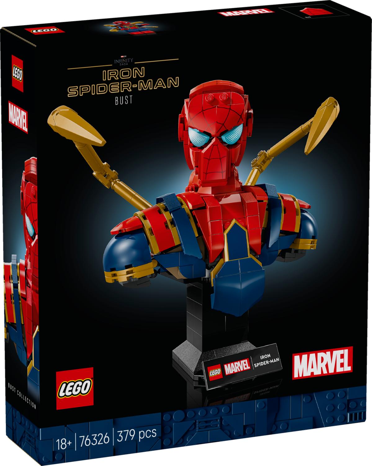 LEGO Marvel Iron Spider-Man Bust Collectible Adult Building Set 76326 - Toymaster - Fagan Toys