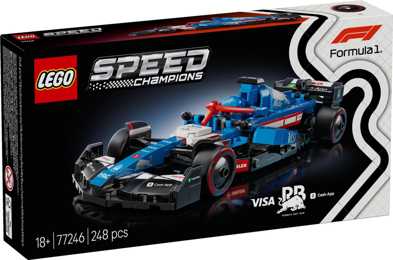 LEGO Speed Champions Visa Cash App RB VCARB 01 F1 Race Car Vehicle Kit 77246 - Toymaster - Fagan Toys