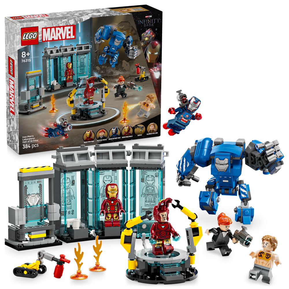 LEGO Marvel Iron Man’s Laboratory: Hall of Armor with Minifigures 76315 - Lego - Fagan Toys