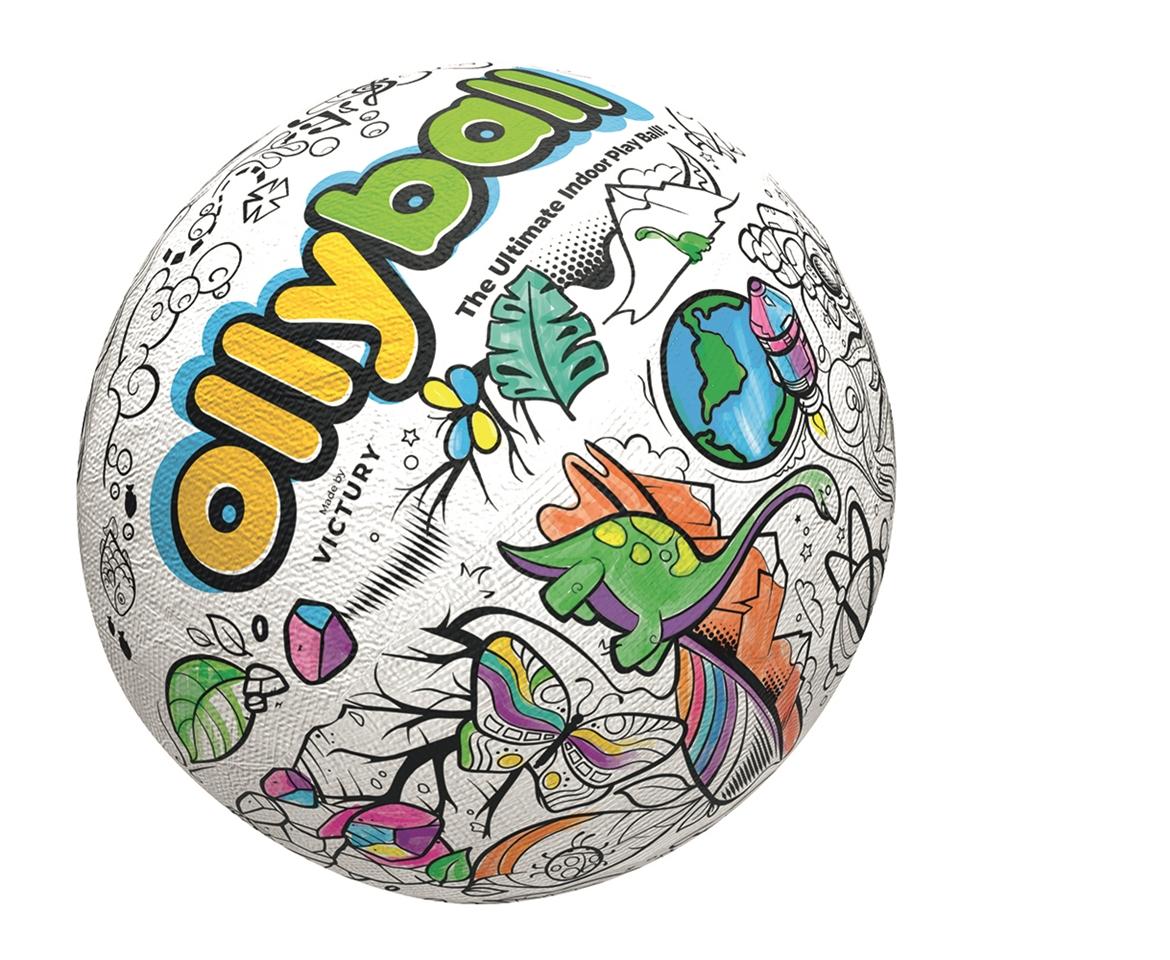 Ollyball Classic Colouring and Indoor Play Ball - Toymaster - Fagan Toys