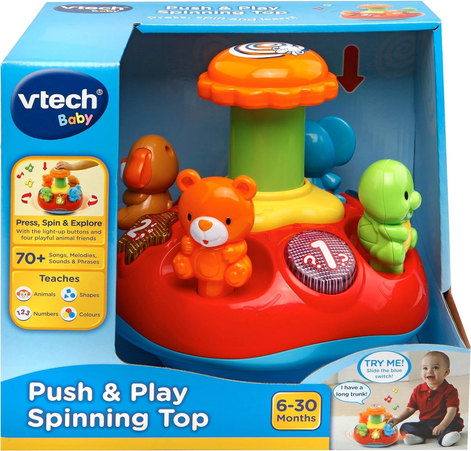 VTech Push & Play Spinning Top - Toymaster - Fagan Toys