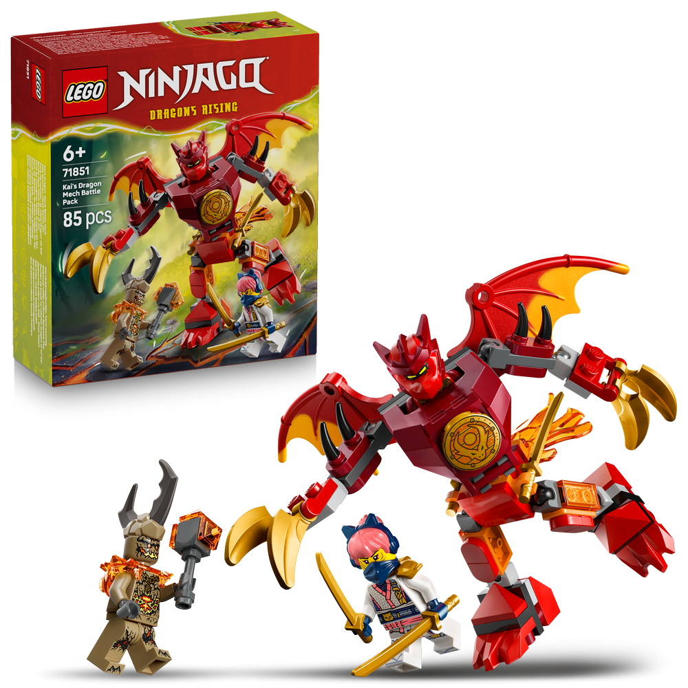 LEGO NINJAGO Kai’s Dragon Mech Battle Pack, Mech Toy 71851 - Lego - Fagan Toys