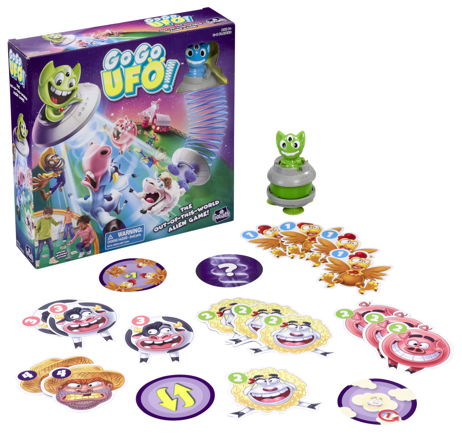 Go Go UFO Bouncy UFO Card Game for Kids - Toymaster - Fagan Toys