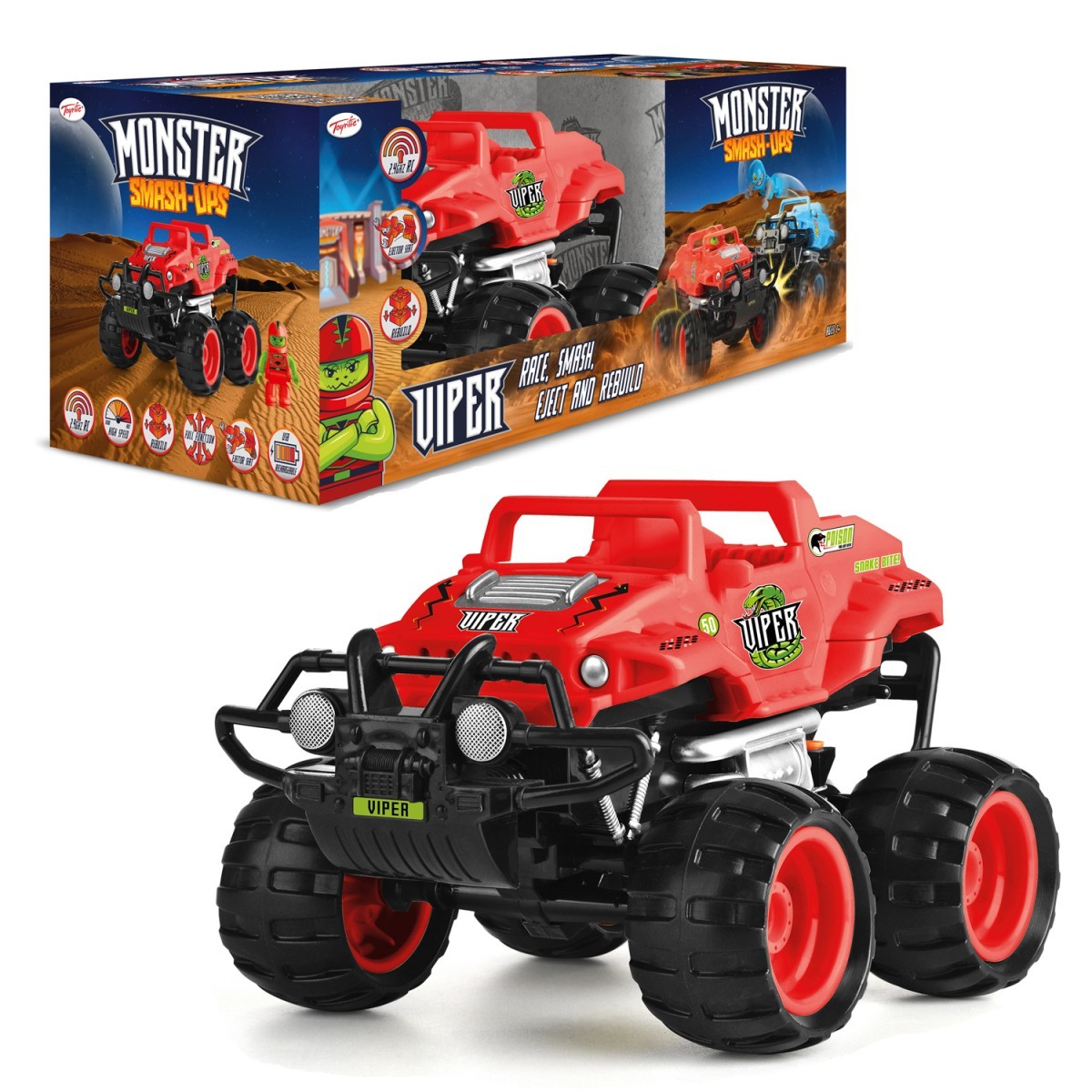 Remote Control Monster Smash Up Car - Viper - Toymaster - Fagan Toys