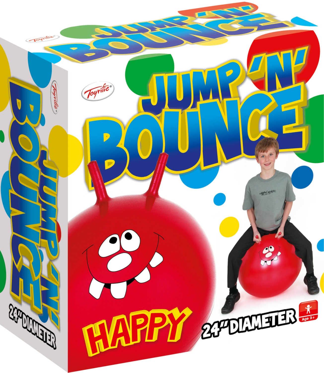 60cm Jump 'N' Bounce Happy Hopper - Red - Toymaster - Fagan Toys