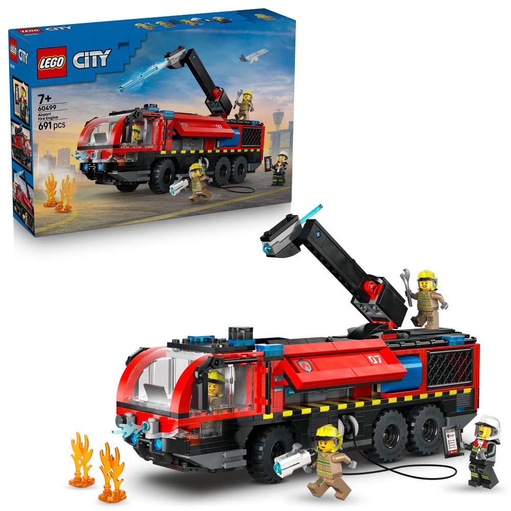 LEGO City Airport Fire Truck - Toy Truck Building Set 60499 - Lego - Fagan Toys