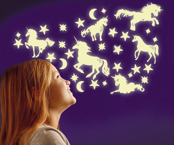 The Original Glow Glitter Unicorns Glow-in-the-Dark Stickers -  - Fagan Toys