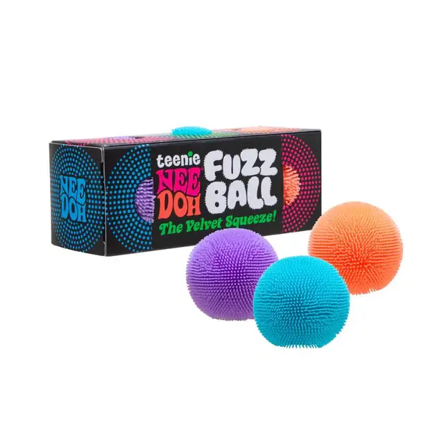 NeeDoh Teenie Fuzzball Velvet Squeeze Mini Soft-Cloud Fidget Toy 4 Pack -  - Fagan Toys