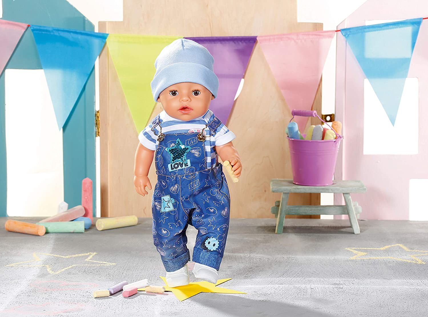 BABY born Deluxe Dungarees Set, 43 cm