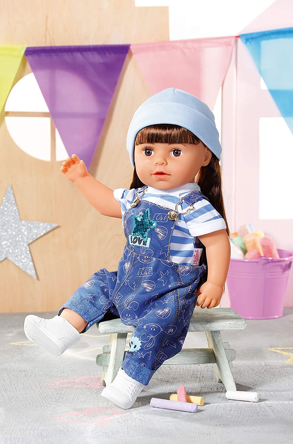 BABY born Deluxe Dungarees Set, 43 cm