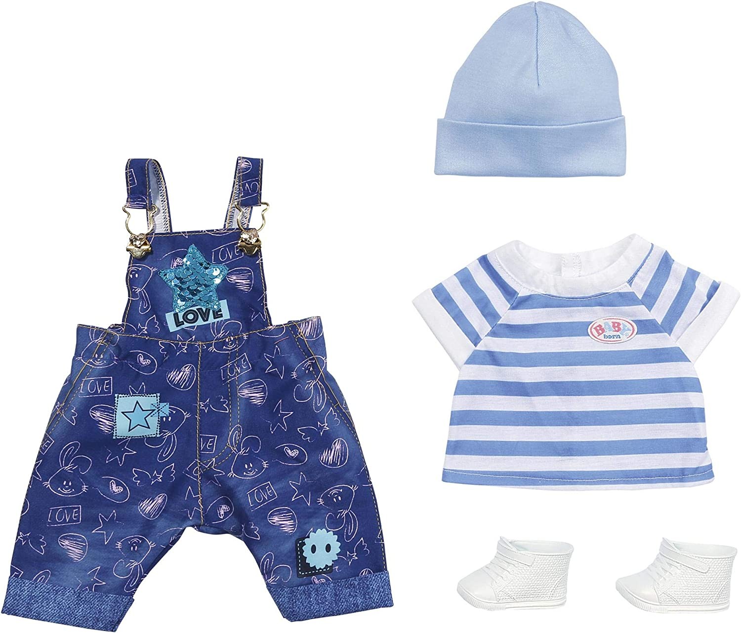 BABY born Deluxe Dungarees Set, 43 cm - Toymaster - Fagan Toys
