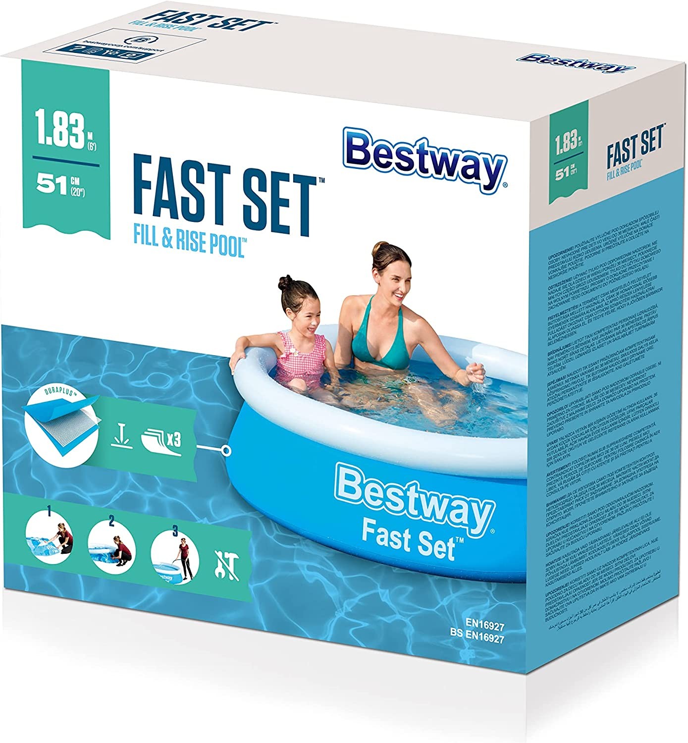 Bestway 6ft x 20 Inch Fast Set Swimming Pool Bestway 6ft x 20 Inch Fast Set Swimming Pool