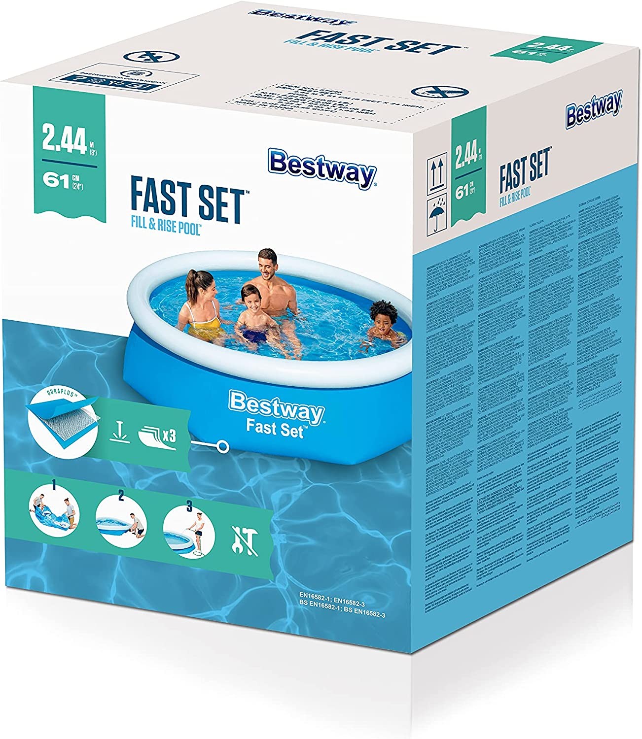 Bestway 8ft x 24 Inches Fastset Pool Bestway 8ft x 24 Inches Fastset Pool