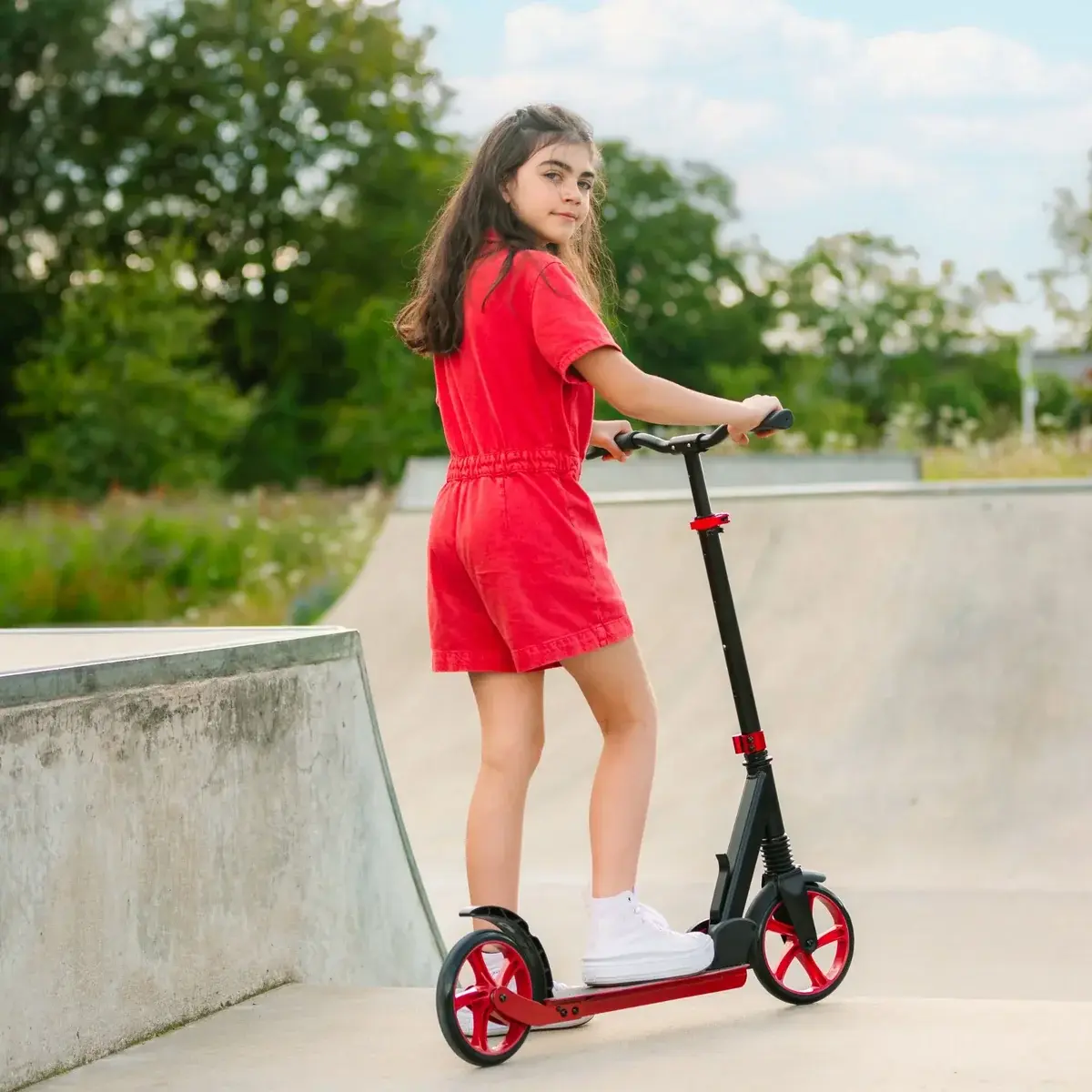 BOLDCUBE Big 2 Wheel Scooter Burgundy -  - Fagan Toys