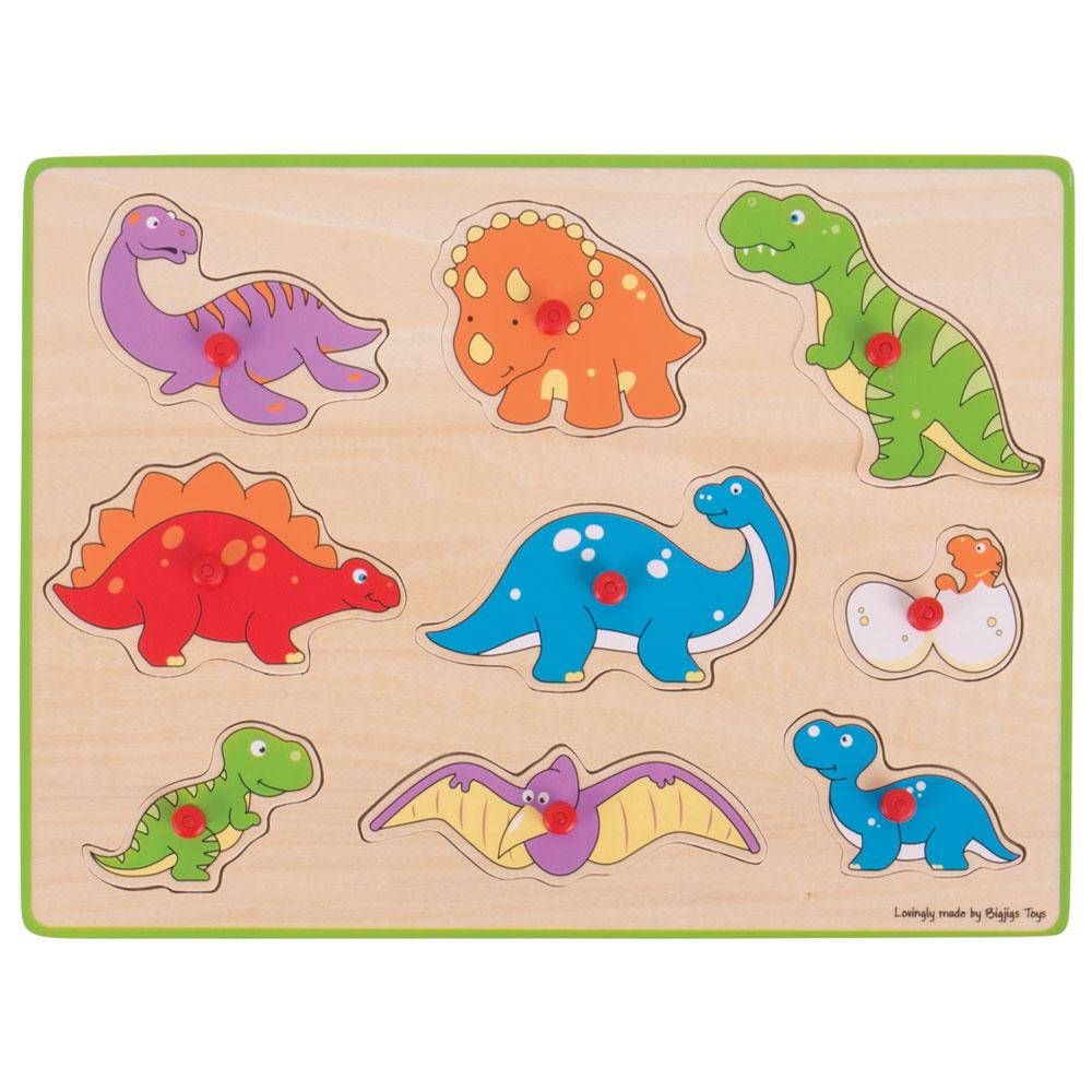 Bigjigs Toys Lift Out Puzzle - Dinosaurs - Bigjigs - Fagan Toys