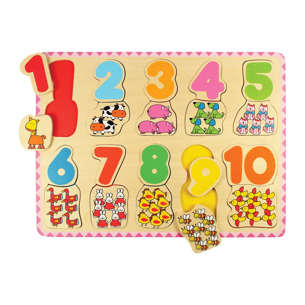 Bigjigs Toys Number and Colour Matching Puzzle - Educational Toy - Bigjigs - Fagan Toys