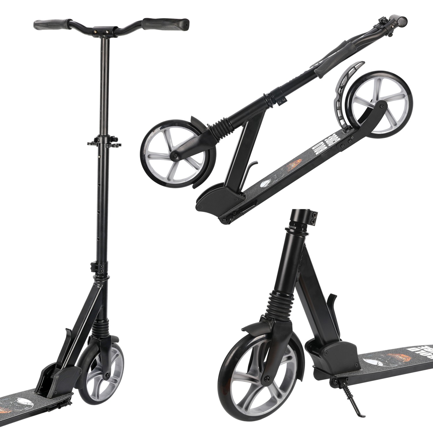 Black - Big 2 Wheel Scooter - Toymaster - Fagan Toys