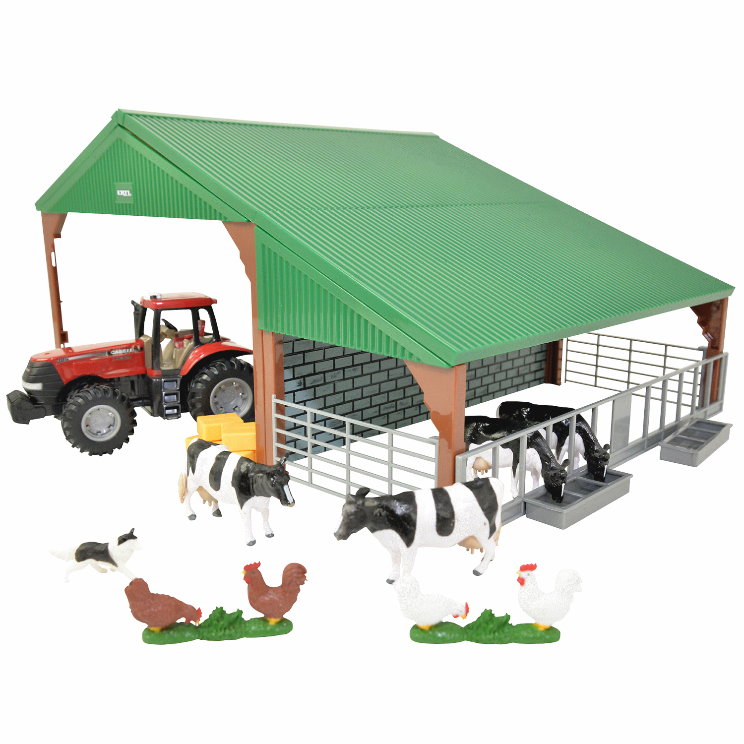 Britains Farm Shed & Case Tractor Britains Farm Shed & Case Tractor