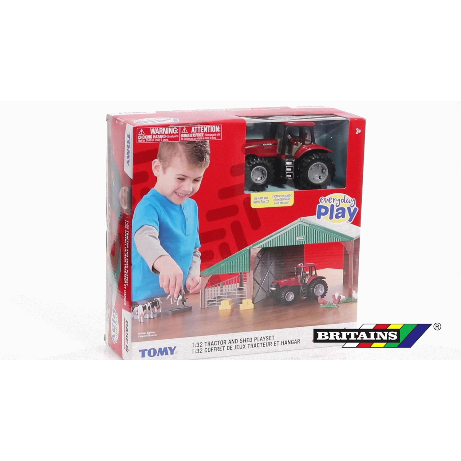 Britains Farm Shed & Case Tractor Britains Farm Shed & Case Tractor
