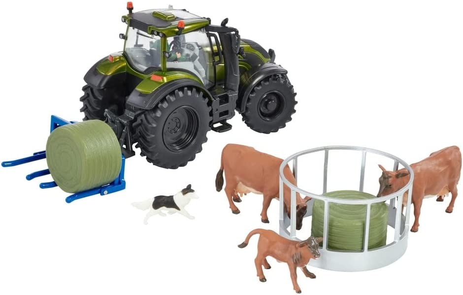Britains Valtra tractor, Metallic Green & Animals Playset - Toymaster - Fagan Toys