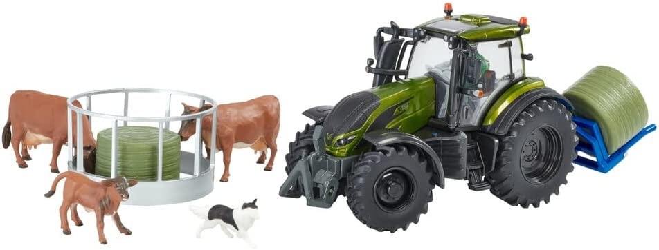 Britains Valtra tractor, Metallic Green & Animals Playset - Toymaster - Fagan Toys