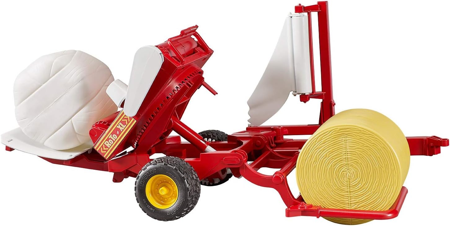 BRUDER 02122 ROUND BALE WRAPPER AND BALES