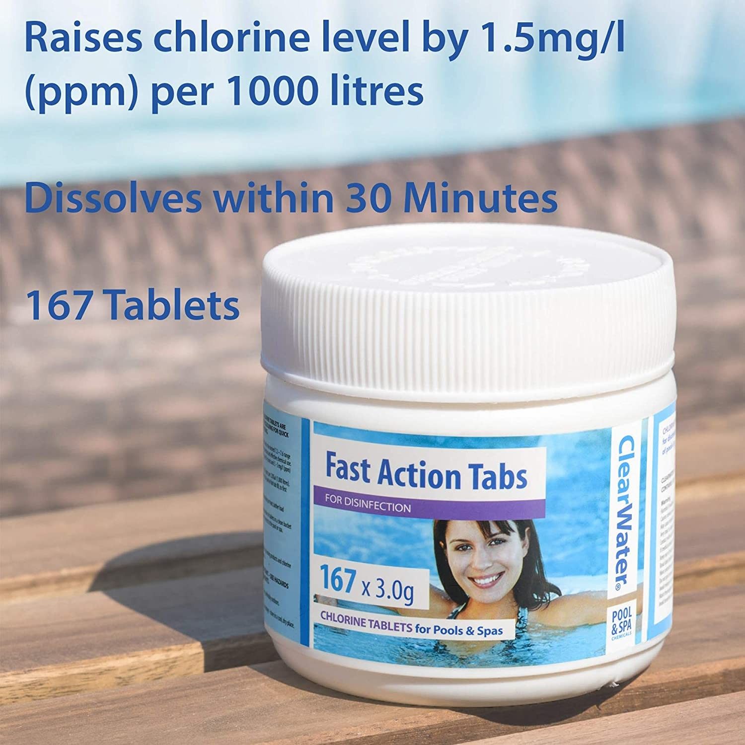 Clearwater Fast Action Tabs, Chlorine Tablets Clearwater Fast Action Tabs, Chlorine Tablets