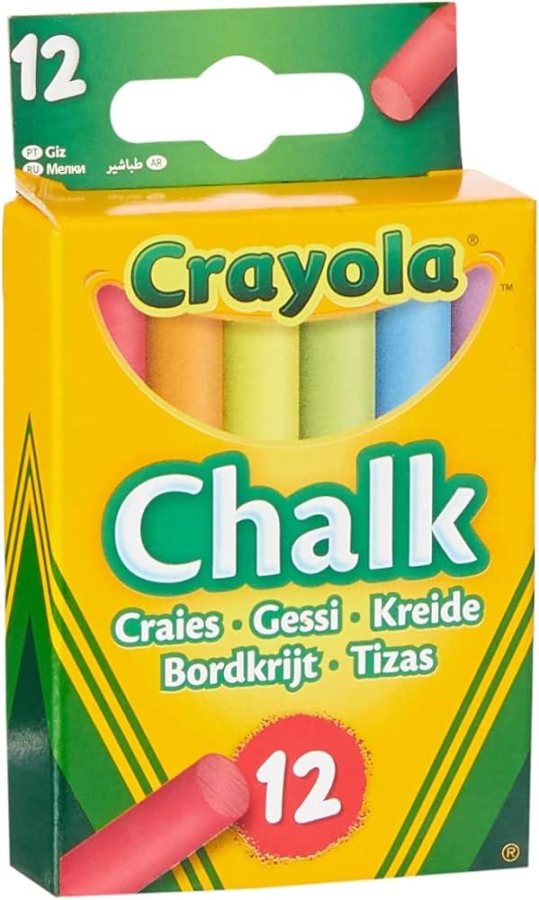 Crayola 12 Anti Dust Coloured Chalk - Crayola - Fagan Toys