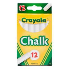 Crayola 12 Anti Dust White Chalk - Crayola - Fagan Toys