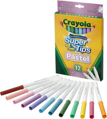 Crayola 12 Bright Supertips Pastel Edition - Crayola - Fagan Toys