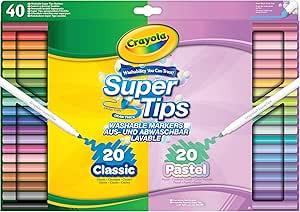 Crayola 40 Supertips FT Pastels - Crayola - Fagan Toys