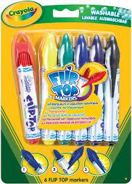 Crayola 6 Flip Top Markers - Crayola - Fagan Toys