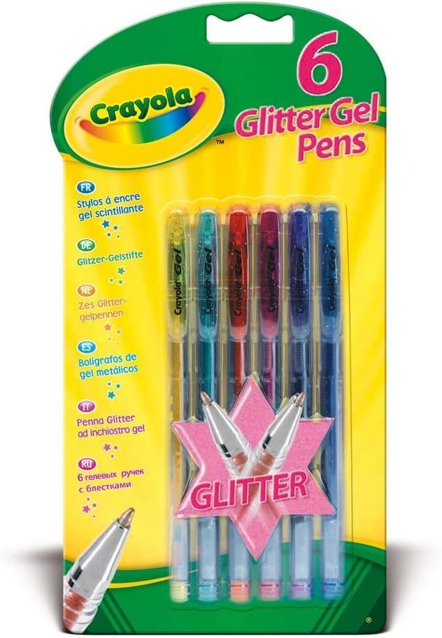 Crayola 6 Glitter Gel Pens - Crayola - Fagan Toys