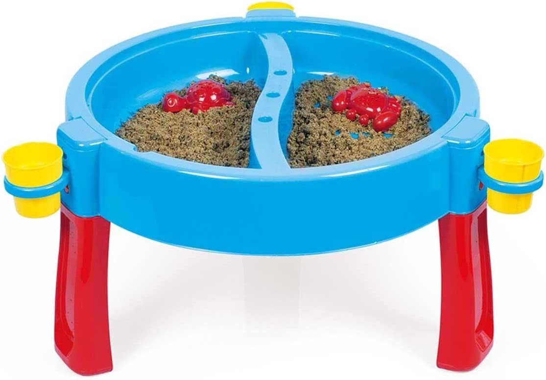 Bo-Toys Beach Sand & Water Activity Table For Kids – Portable Play Table With Lid, Toys & Storage – Outdoor Backyard Summer Toy Set With Shovel, Watering Can, Boat & Molds