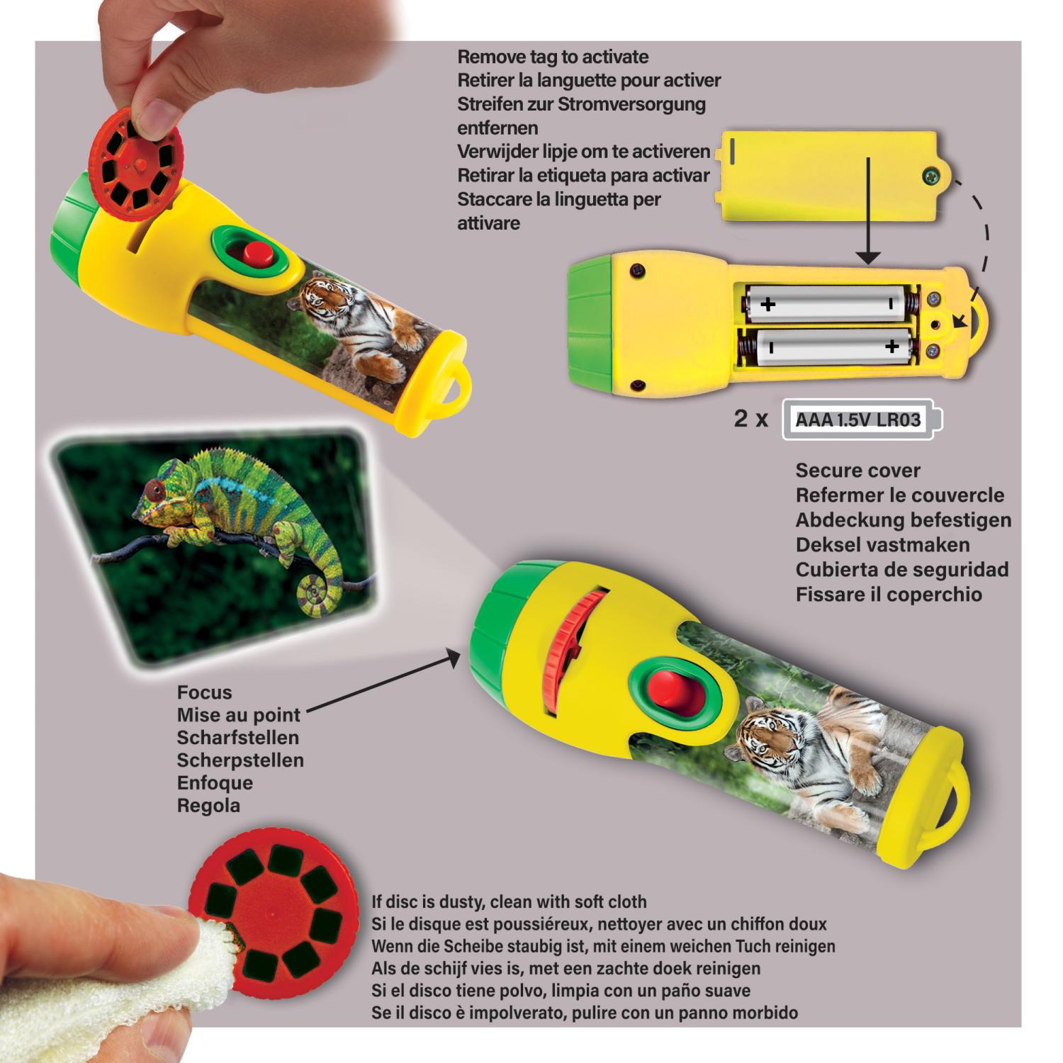 Brainstorm Animal Torch & Projector -  - Fagan Toys