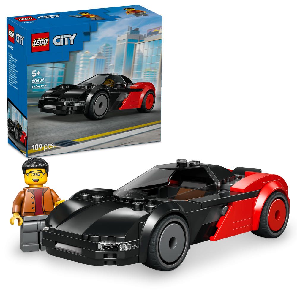 LEGO City EV Supercar Toy Building Kit and Minifigure 60486 - Lego - Fagan Toys