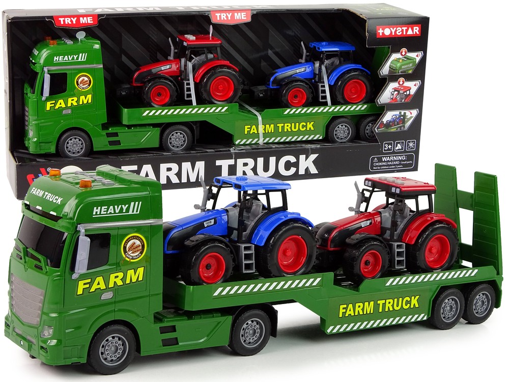 Farm Tractor Transporter with Light 1:12 - Toymaster - Fagan Toys
