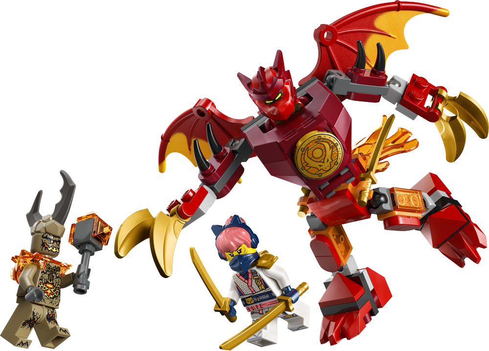 LEGO NINJAGO Kai\u2019s Dragon Mech Battle Pack, Mech Toy 71851