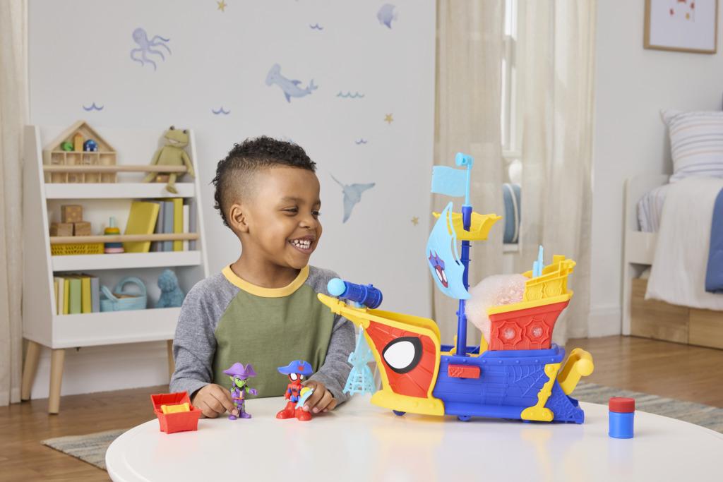 Marvel Water-Webs Webs Ahoy Bubble Pirate Ship - Toymaster - Fagan Toys