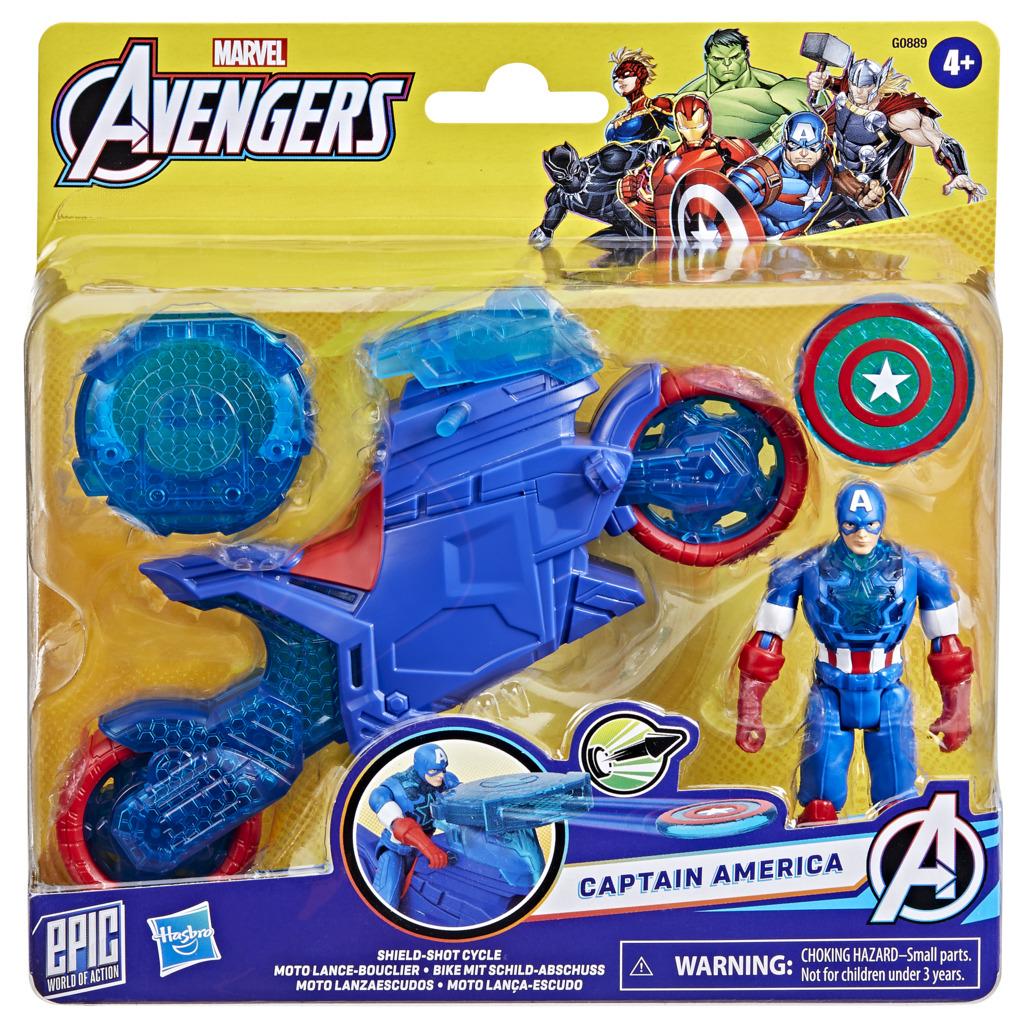 Marvel Avengers Epic World of Action Captain America Shield-Shot Cycle - Toymaster - Fagan Toys
