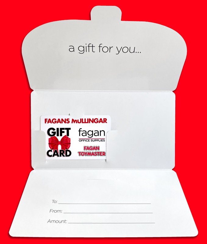 Fagan Toys Gift Card Wallet Fagans Mullingar Gift Voucher