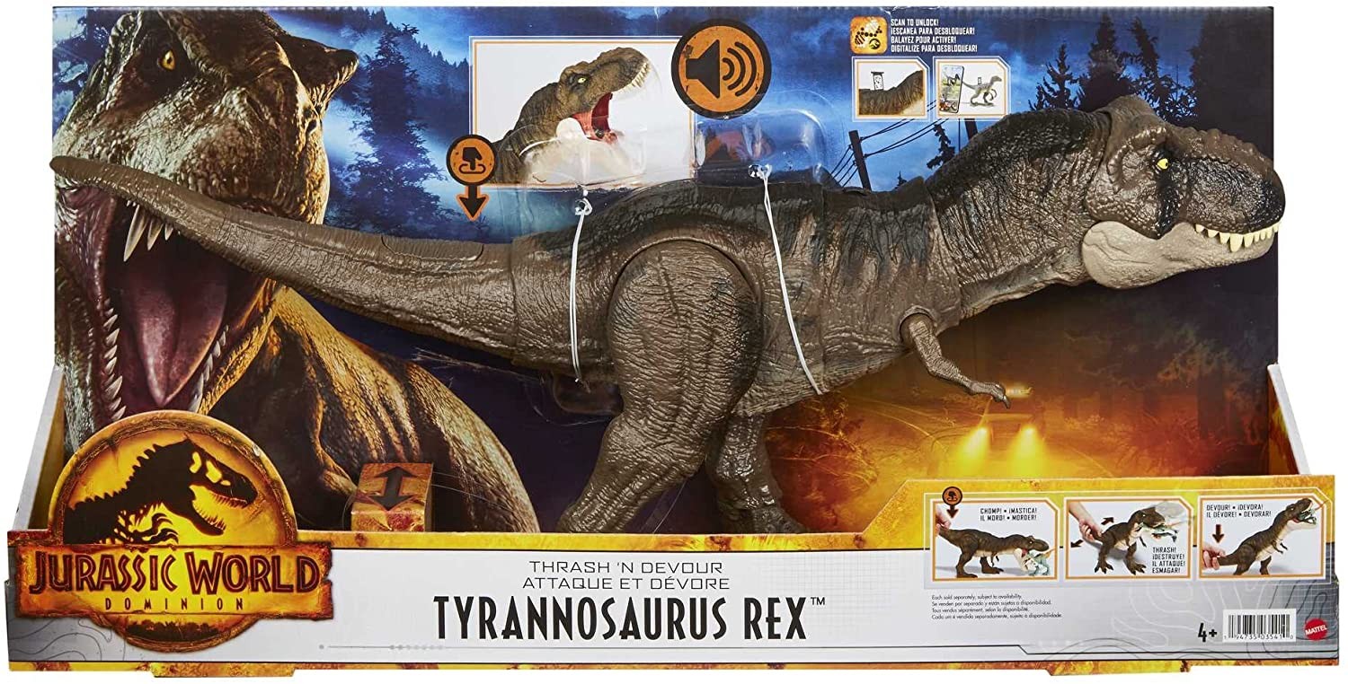 Jurassic World Thrash 'N Devour Tyrannosaurus Rex Dinosaur - Fagans Toys