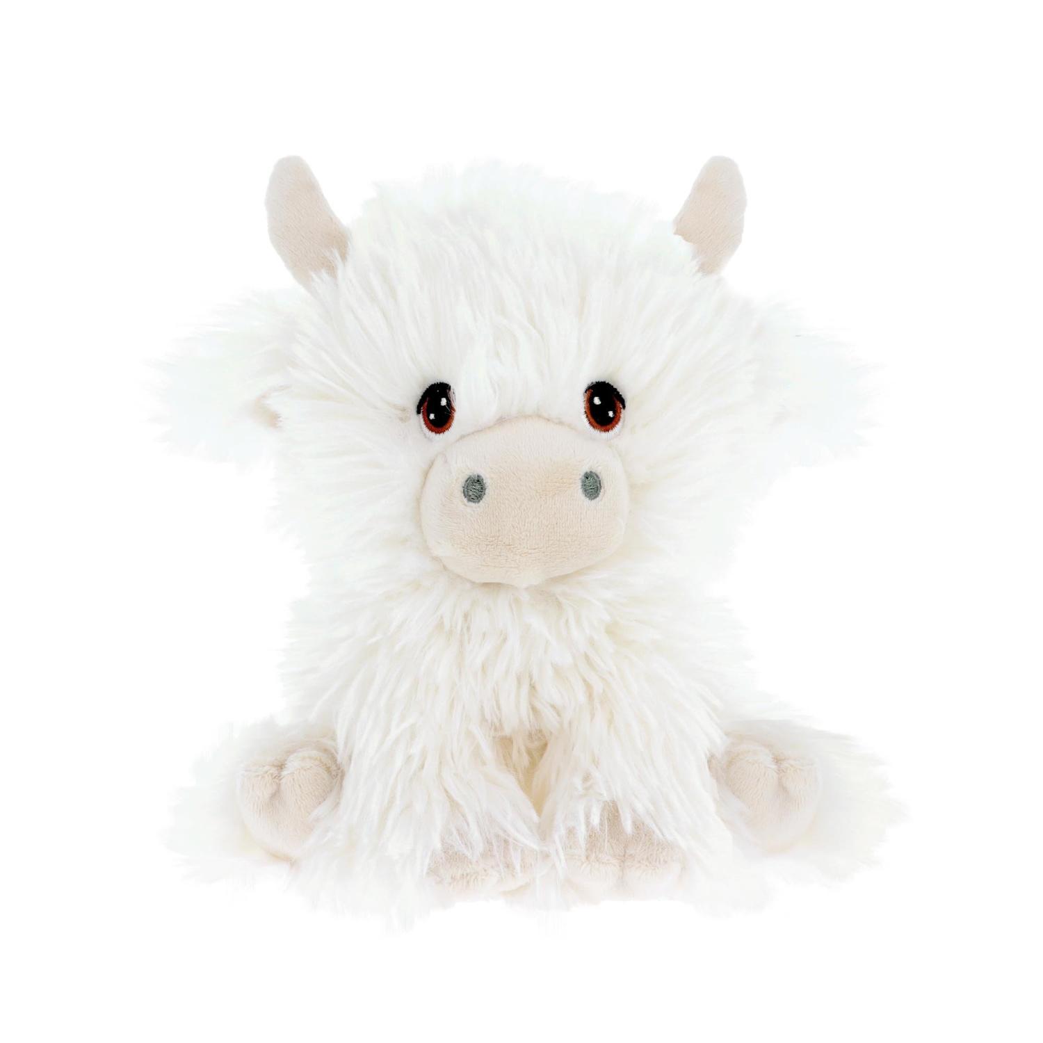 18cm Keeleco Cream Shaggy Cow Soft Toy - Toymaster - Fagan Toys