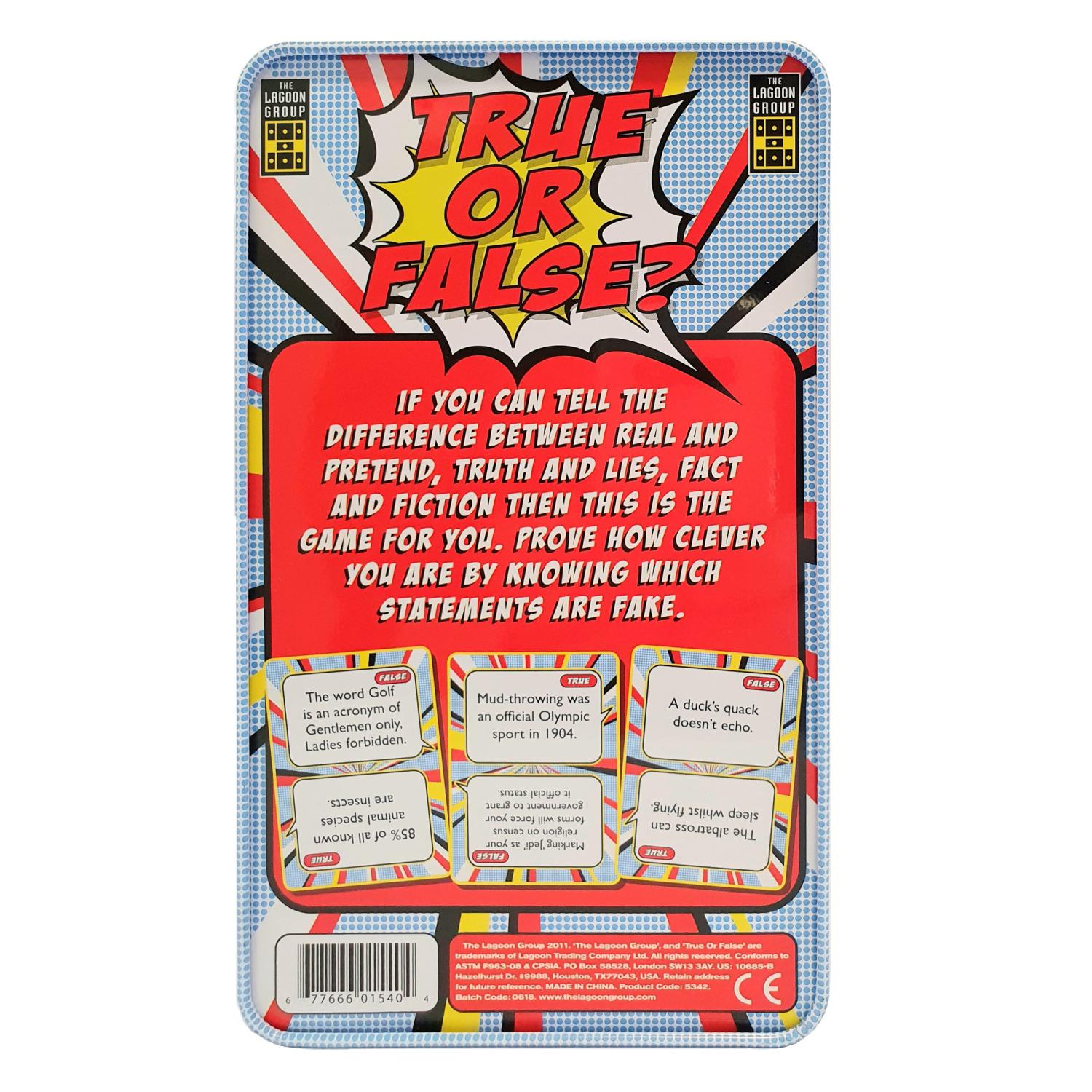 True or False? Trivia Tin Game - Toymaster - Fagan Toys