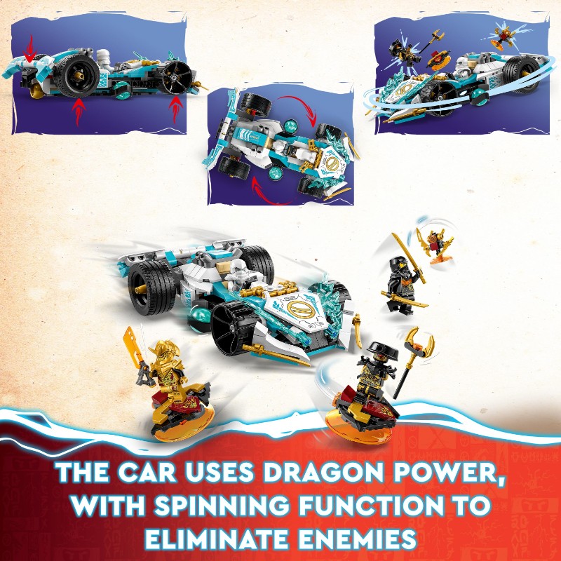 LEGO NINJAGO Zane's Dragon Power Spinjitzu Racing Car 71791