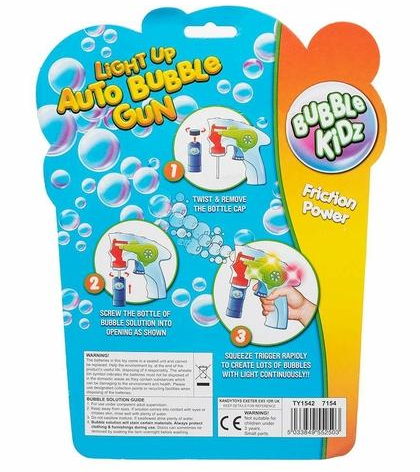 Auto Bubble Gun with Lights