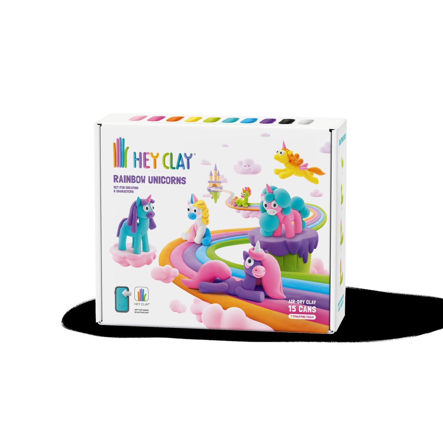 Hey Clay Sculpting Set Rainbow Unicorns - Toymaster - Fagan Toys